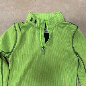 Under Armour lime Green quarter zip- youth medium